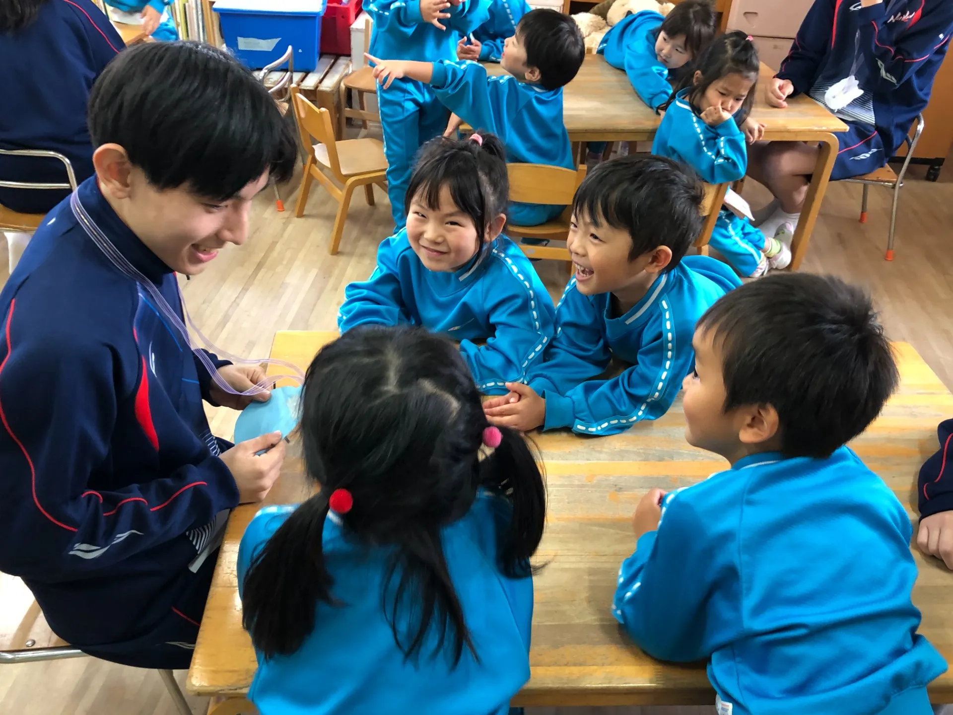 東高生との交流がありました⑥（幼児組、11月7日）