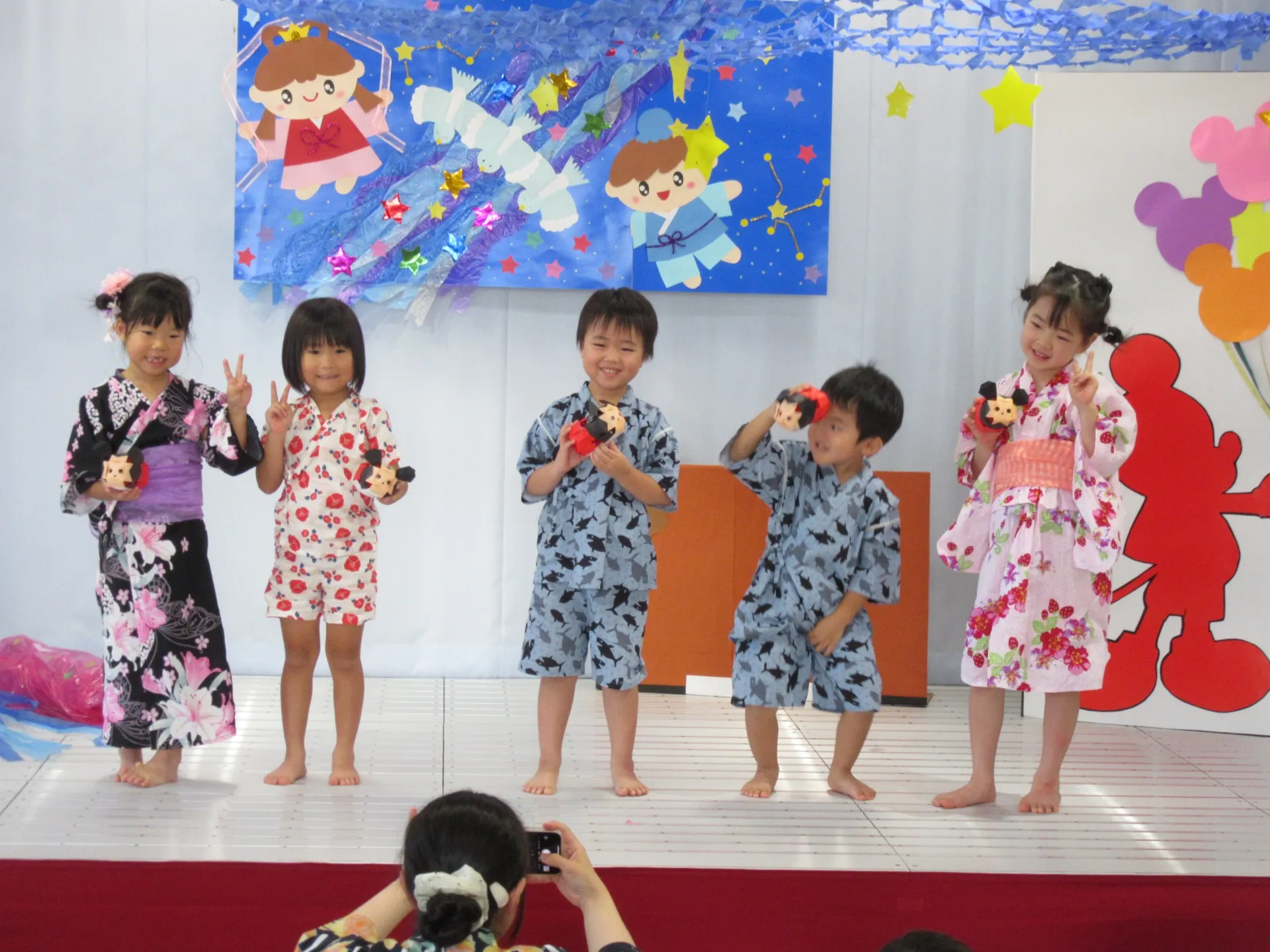 七夕集会、夏まつりごっこ１日目（７月4日）