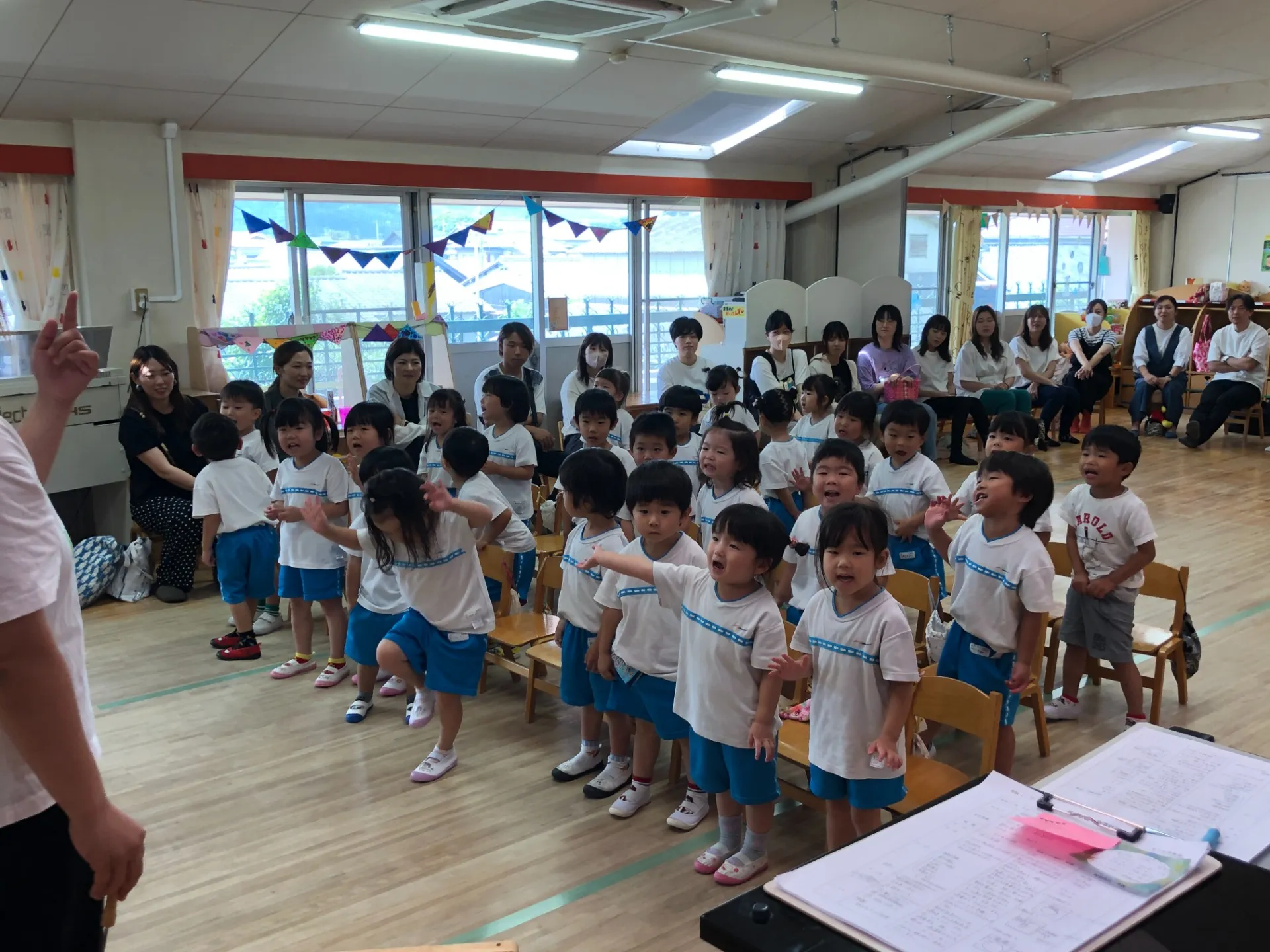 うめ・もも 保育参観（年少児、７月１１日）