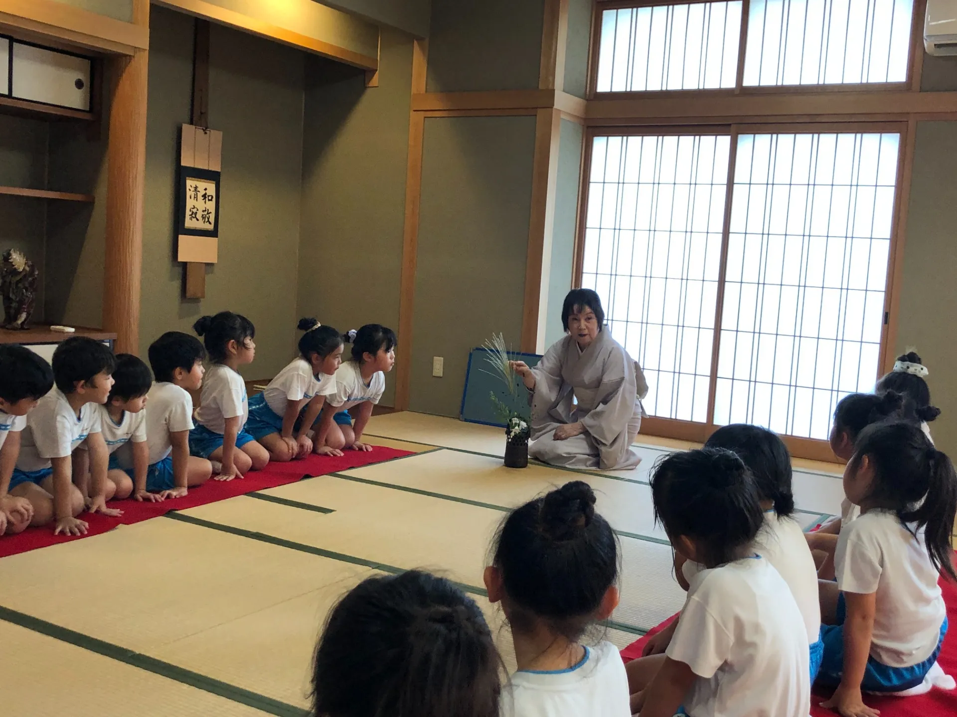 茶道教室③がありました（年長児、９月８日）