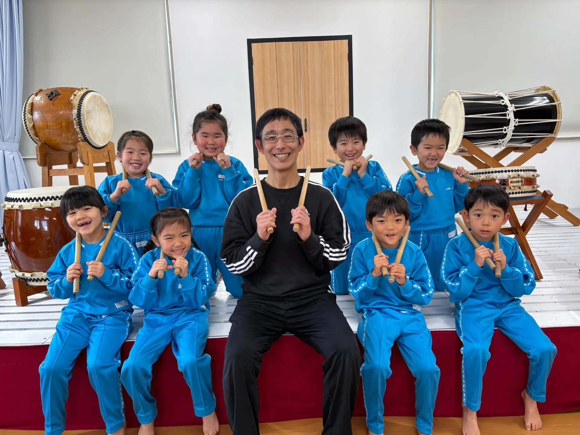 和太鼓教室（きりん組、３月１６日）