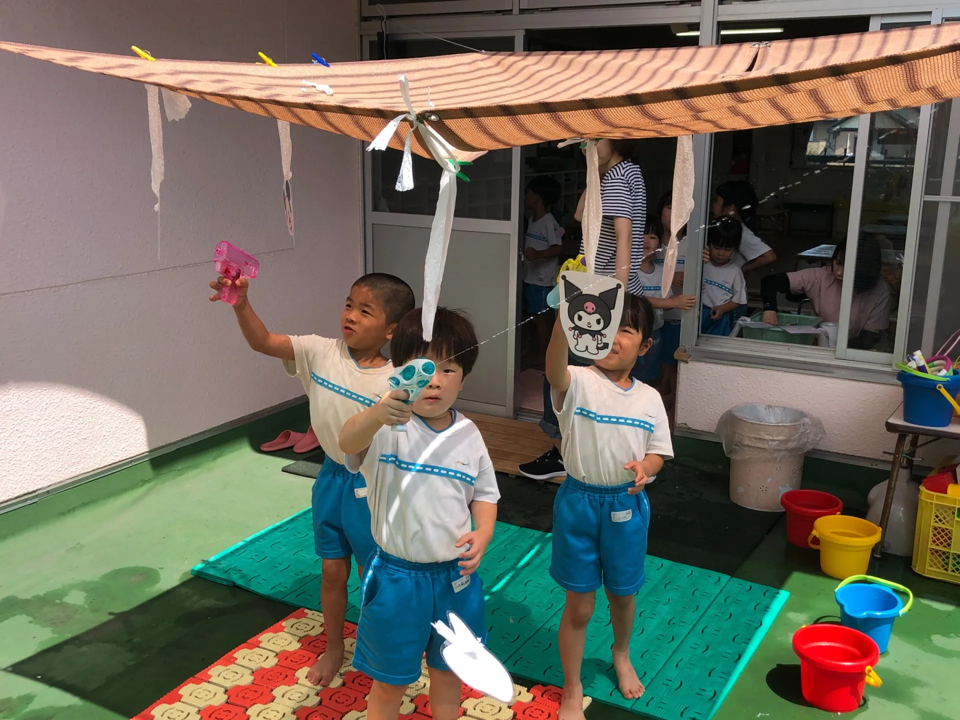 縦割り保育「あそぼうDay」（幼児組、７月８日）